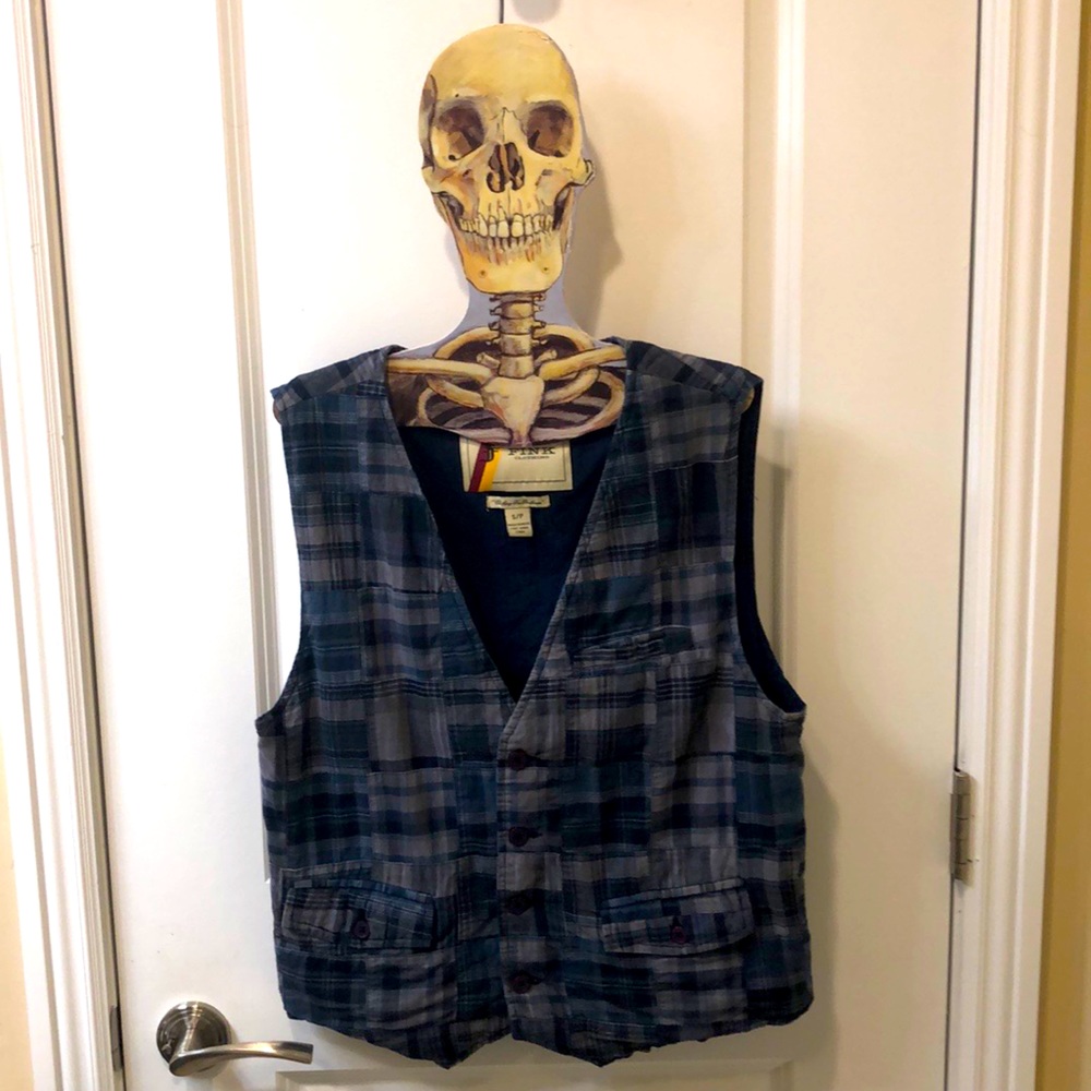 Fink Men’s S Blue Madras Vest